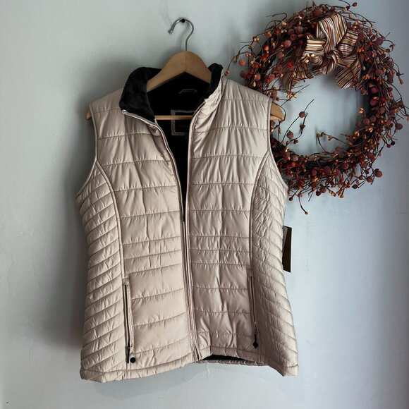 Weatherproof Womens Channel Quilted Vest with Plush Lining MEDIUM in Beechwood - Picture 1 of 10